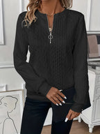 Women's Zip-Up Pullover Sweater | Chic Half-Zip Knitwear for Every Season