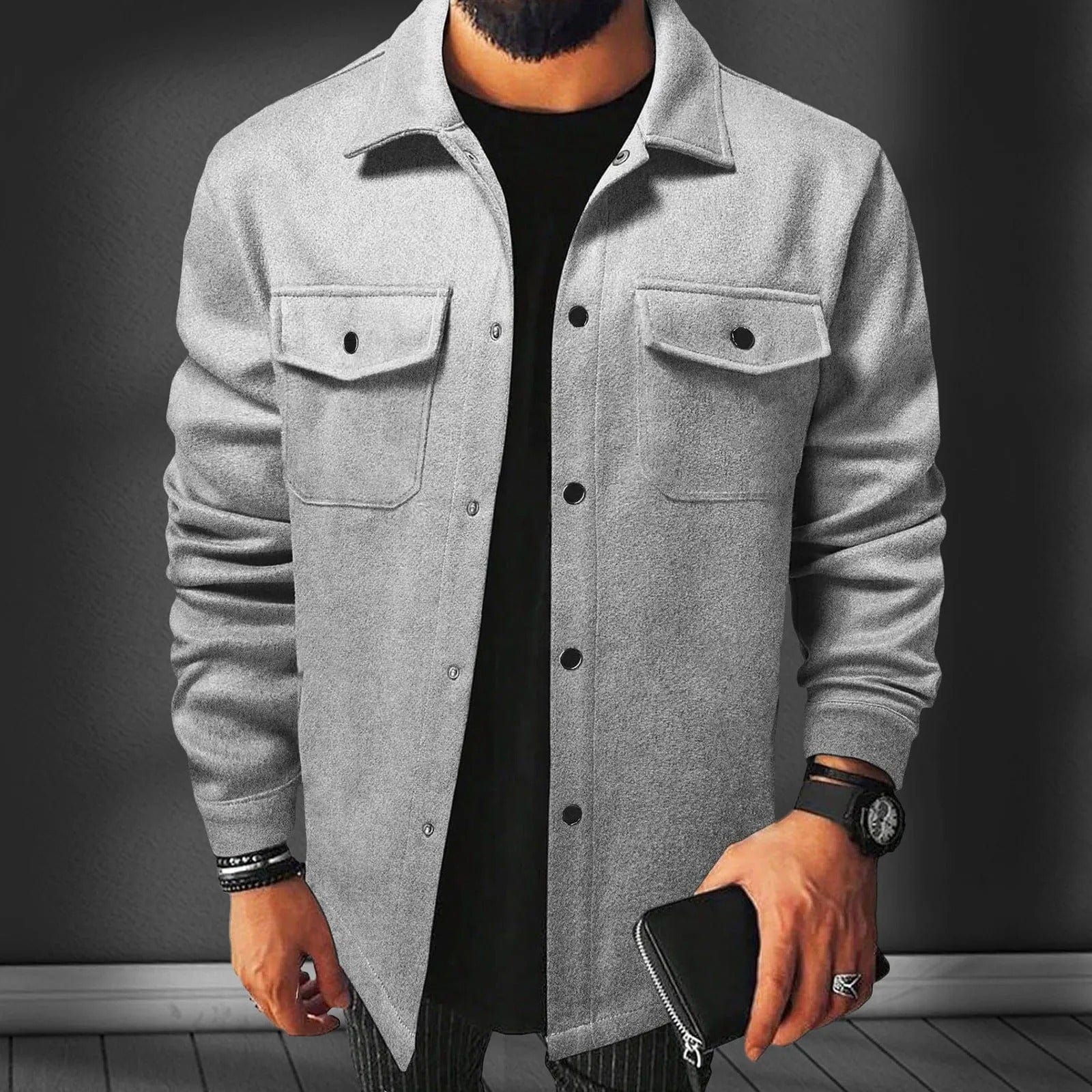 Men's Heavy-Duty Flannel & Wool Hybrid Shirt