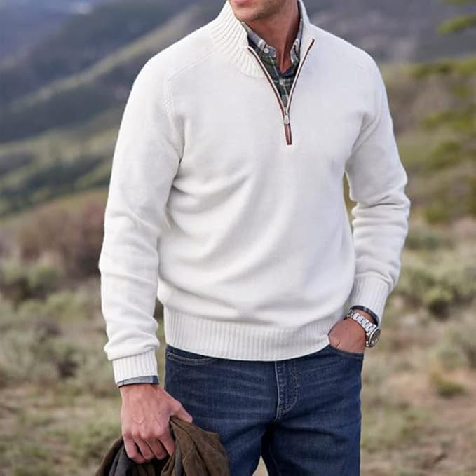 Women's Cashmere-Blend Zip-Up Sweater