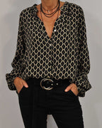 Women's Geometric Chic Blouse