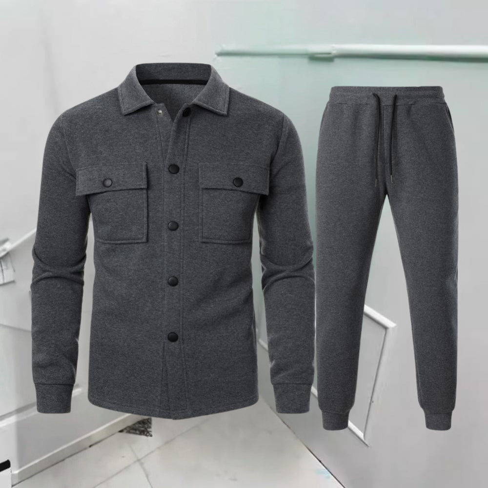 Men's Classic Two-Piece Suit Set | Elegant Tailored Dress Jacket & Trousers