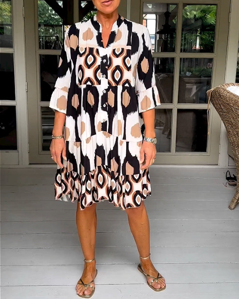 Women's Elegant Printed Wrap Dress | Timeless Feminine Design for Every Occasion