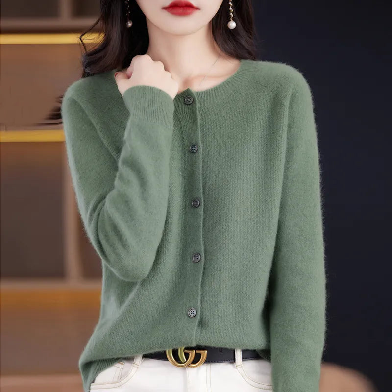 Women's Soft Knit Button-Up Cardigan | Casual Relaxed Sweater in Multiple Colors