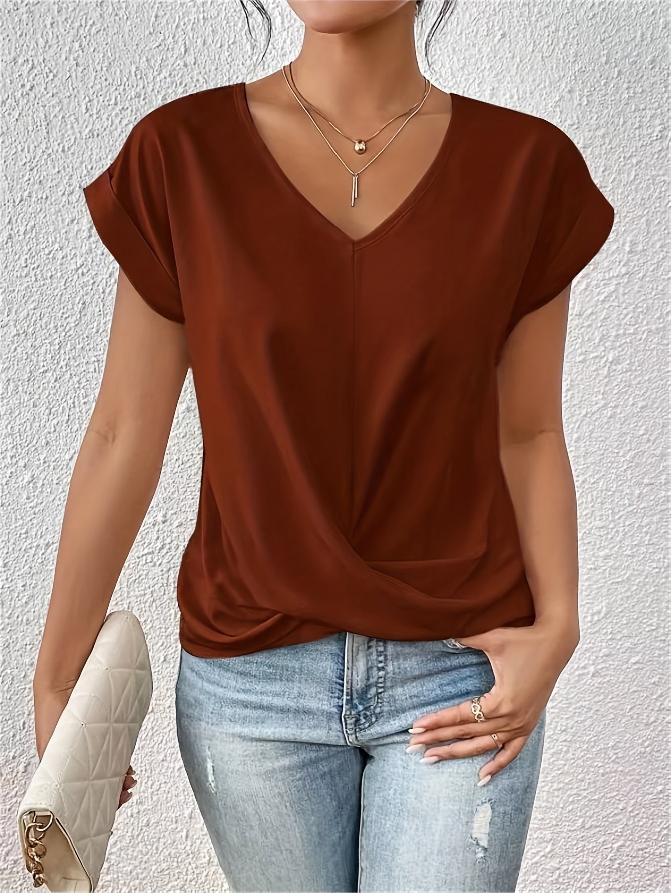 Women's Casual Soft V-Neck T-Shirt
