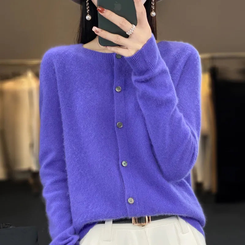Women's Soft Knit Button-Up Cardigan | Casual Relaxed Sweater in Multiple Colors