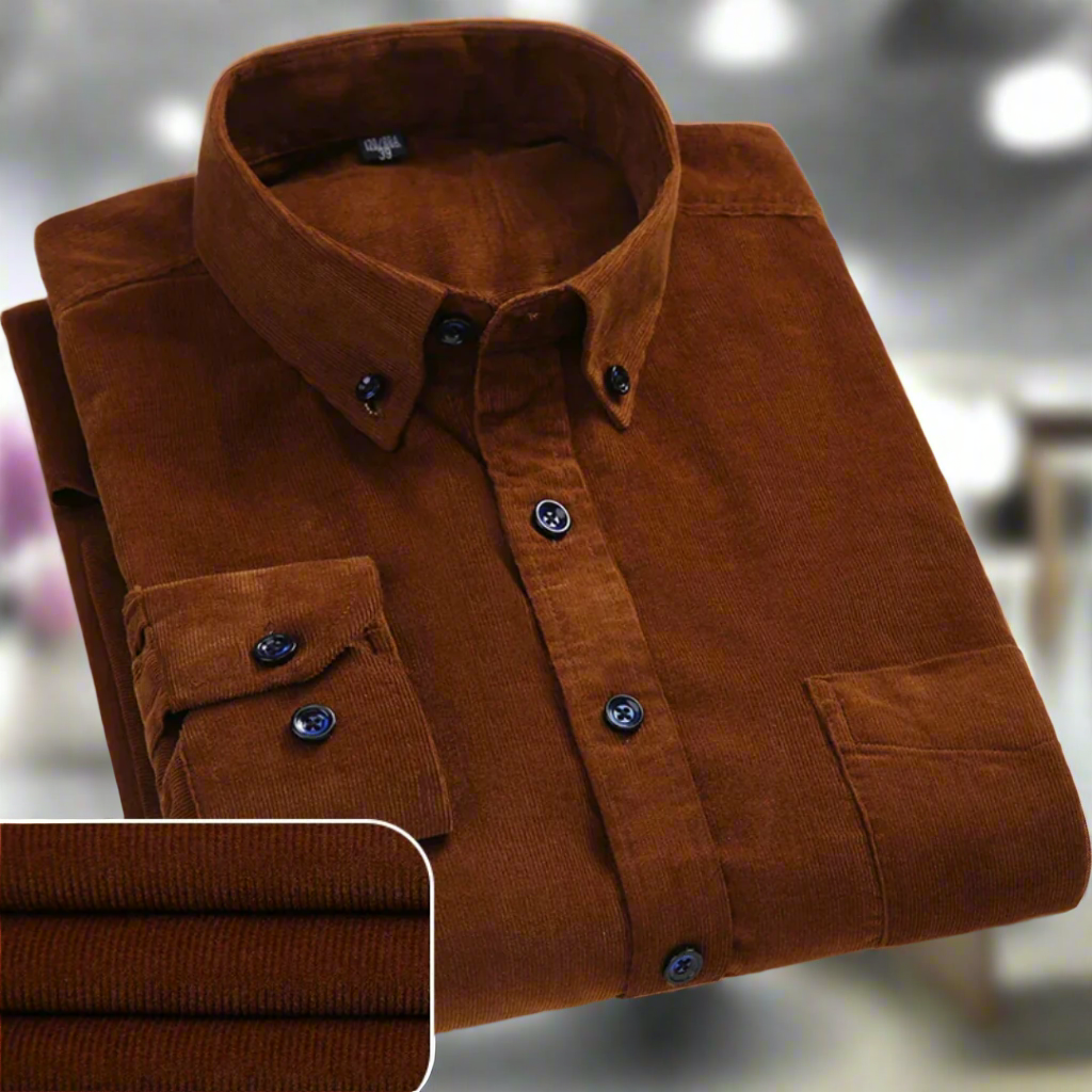 Men's Classic Corduroy Long-Sleeve Shirt