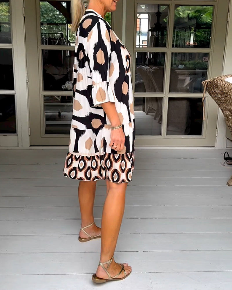 Women's Elegant Printed Wrap Dress | Timeless Feminine Design for Every Occasion