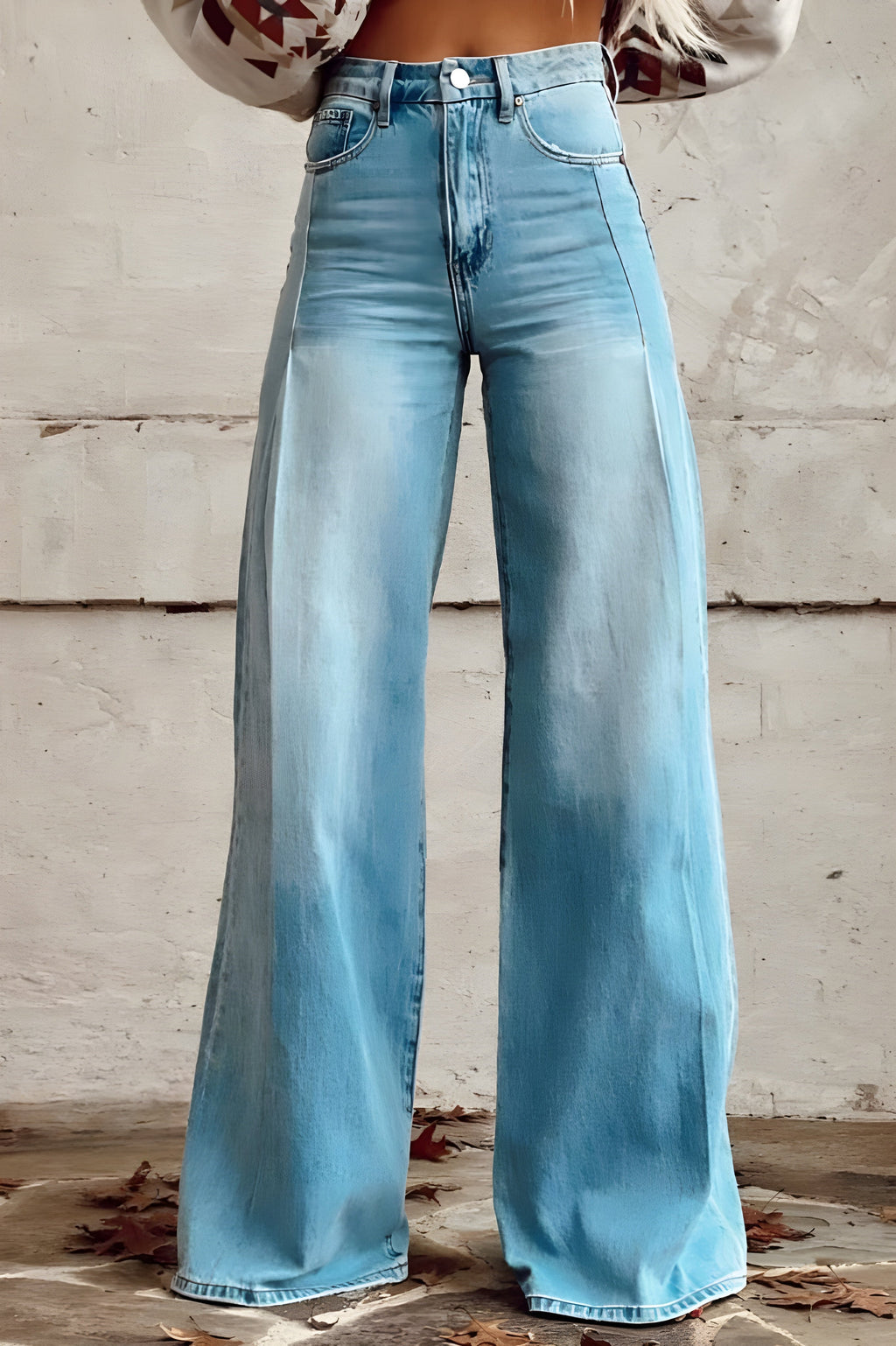 Women's Boho Floral Wide-Leg Pants | High Waist Vintage Print Trousers