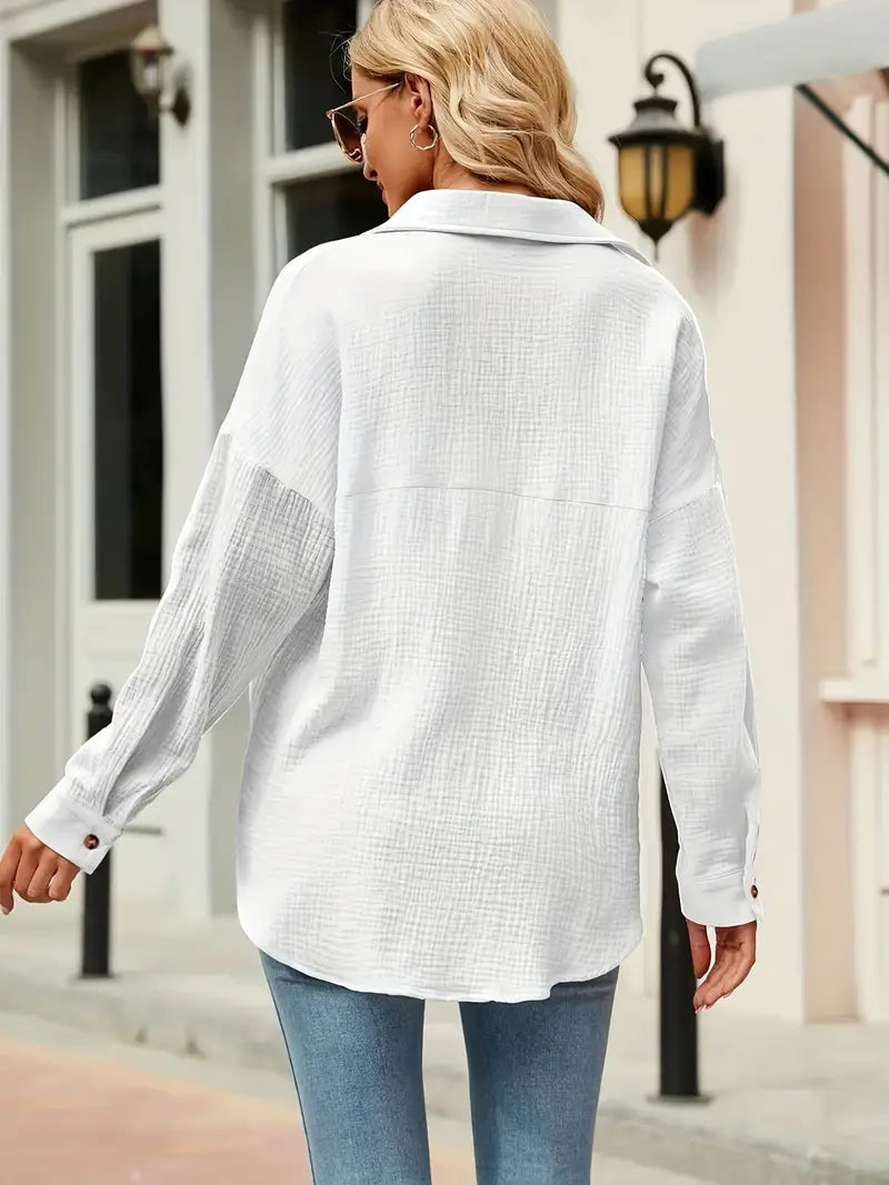 Women's Elegant V-Neck Blouse