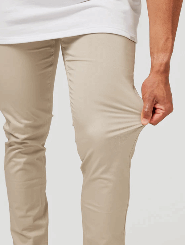 Men's Stretch Chinos | Slim Fit Khaki Pants with Waist Sizing