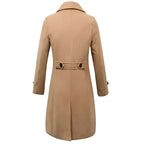 Men's Double-Breasted Cashmere Coat | Elegant Long Wool Coat for Refined Winter Style