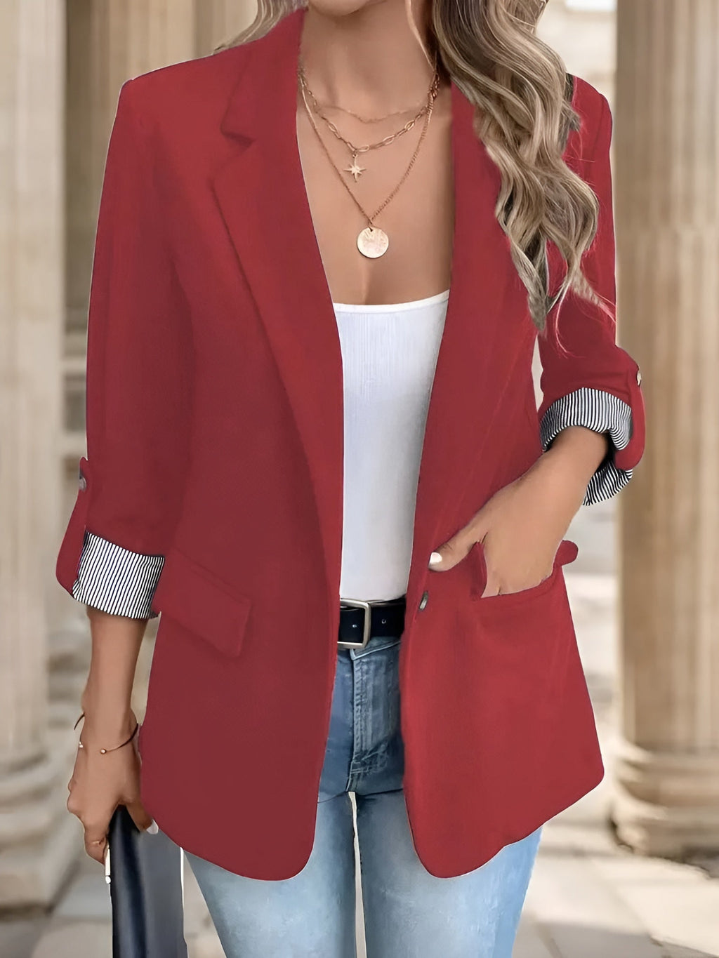 Women's Tailored Blazer | Stylish Structured Jacket for Work & Casual Wear