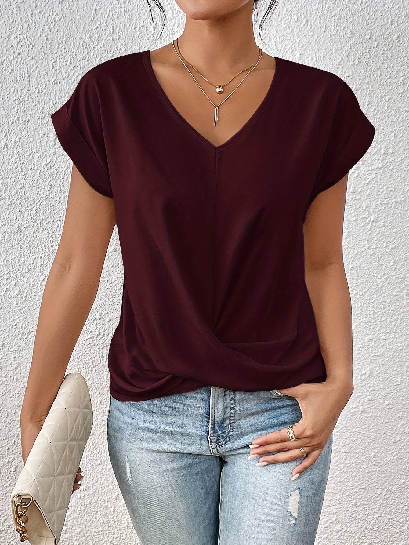 Women's Casual Soft V-Neck T-Shirt