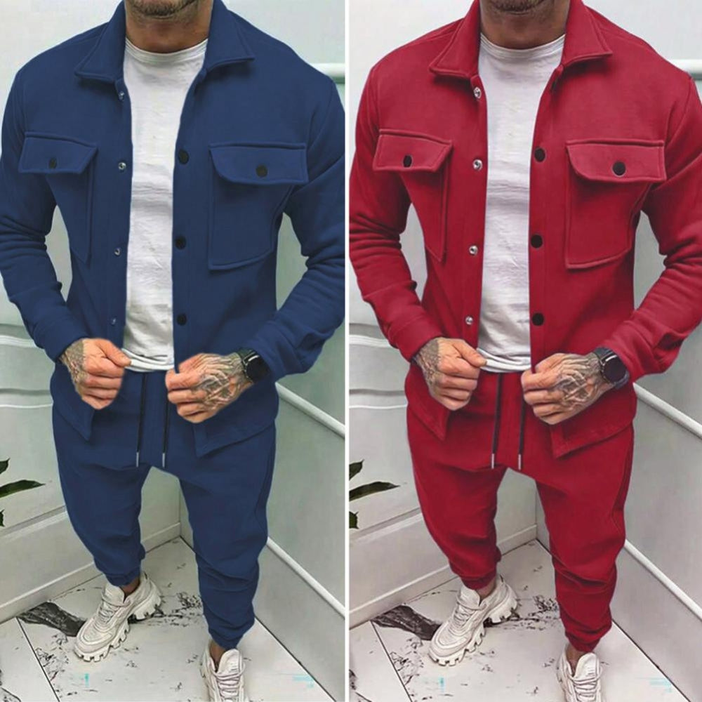 Men's Classic Two-Piece Suit Set | Elegant Tailored Dress Jacket & Trousers