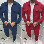 Men's Classic Two-Piece Suit Set | Elegant Tailored Dress Jacket & Trousers