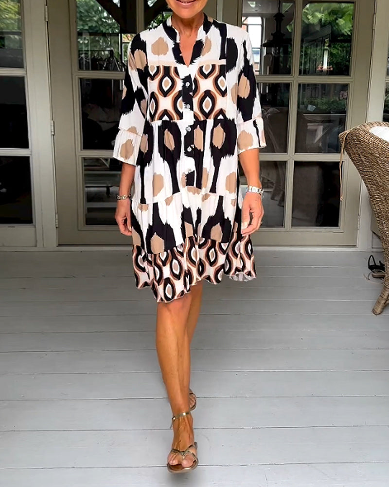 Women's Elegant Printed Wrap Dress | Timeless Feminine Design for Every Occasion