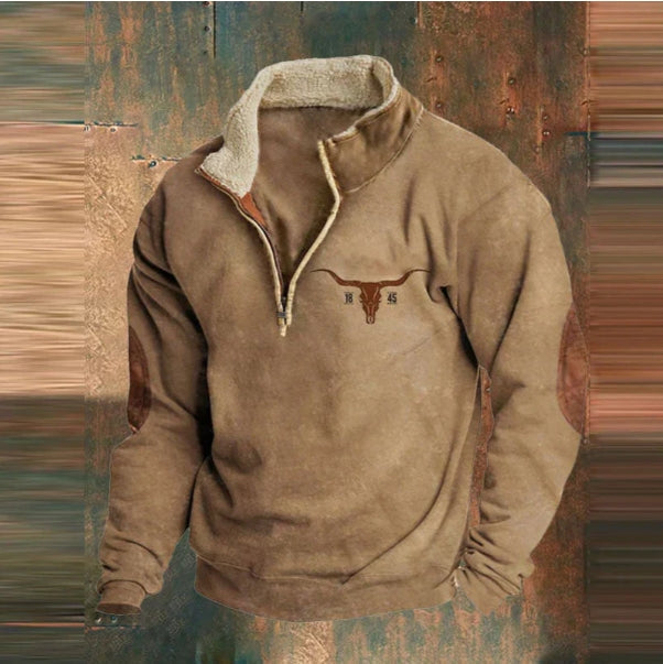 Men's Zip-Up Pullover Sweater