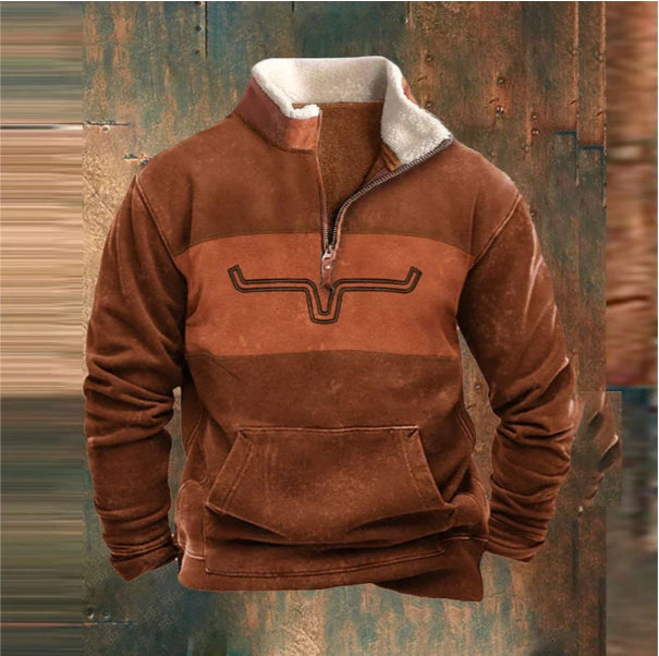 Men's Zip-Up Pullover Sweater