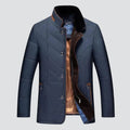 Men's Elegant Winter Overcoat with Stand Collar