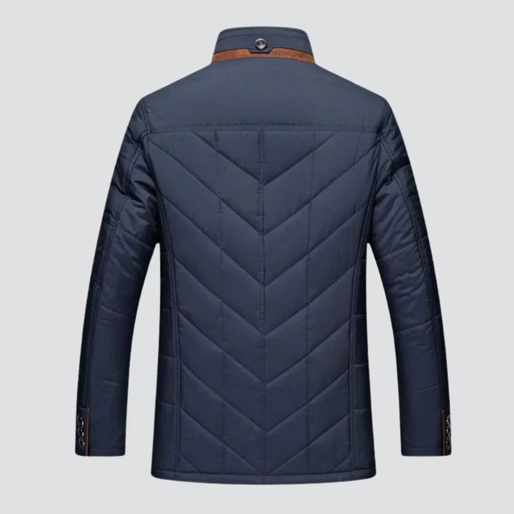 Men's Elegant Winter Overcoat with Stand Collar