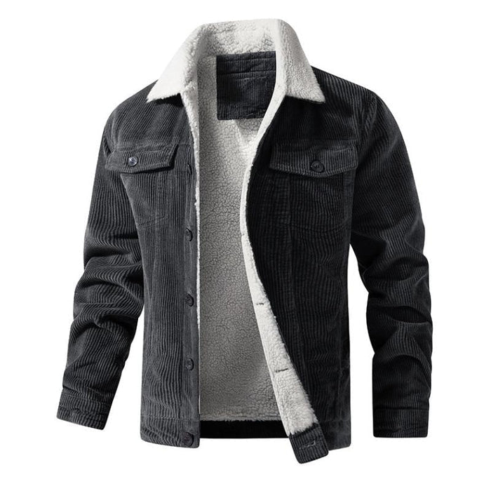 Men's Vintage Corduroy Jacket with Sherpa Collar