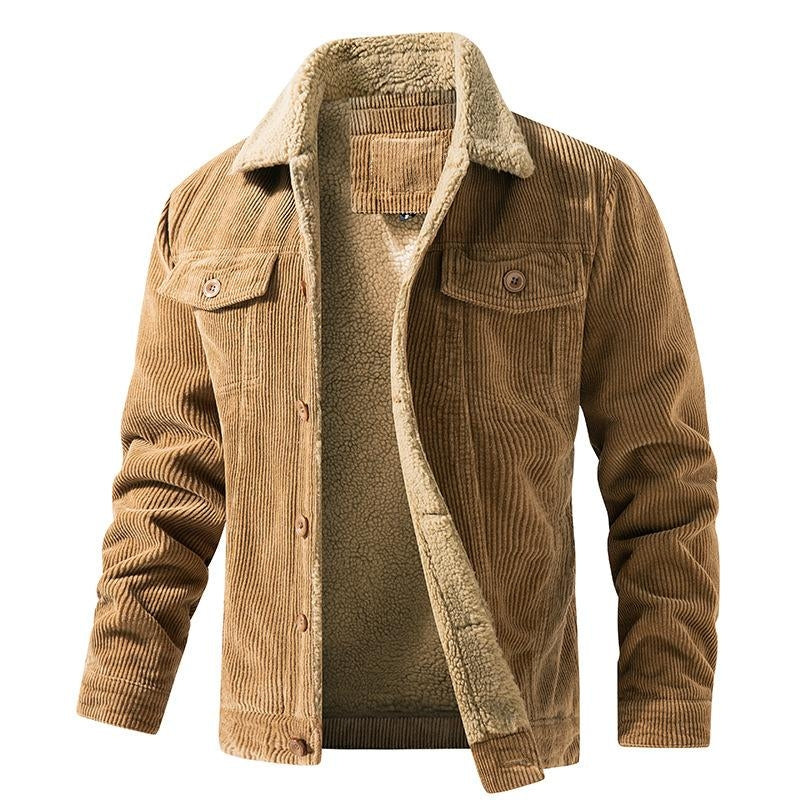 Men's Vintage Corduroy Jacket with Sherpa Collar
