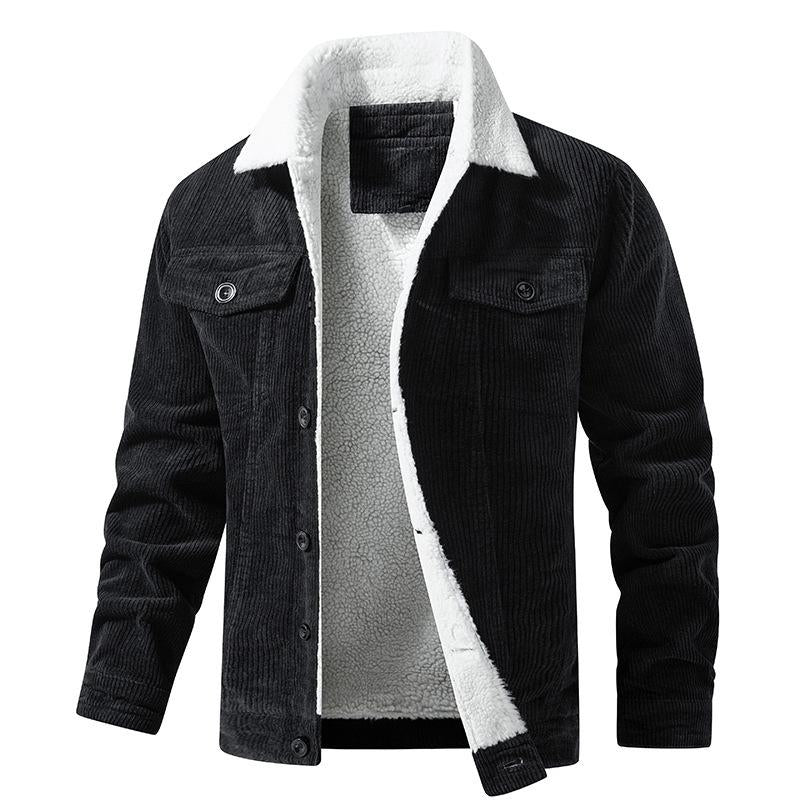 Men's Vintage Corduroy Jacket with Sherpa Collar