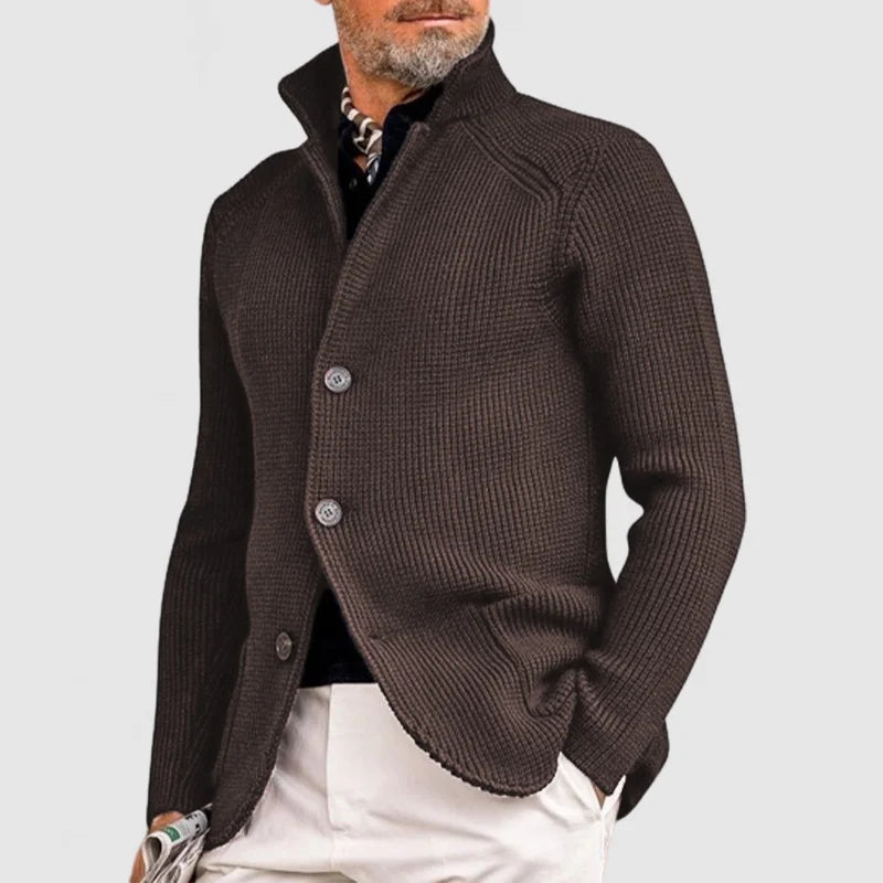 Men's Classic Zip-Up Knit Cardigan