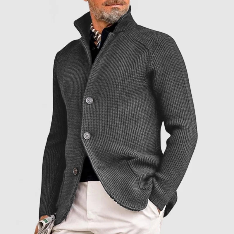 Men's Classic Zip-Up Knit Cardigan