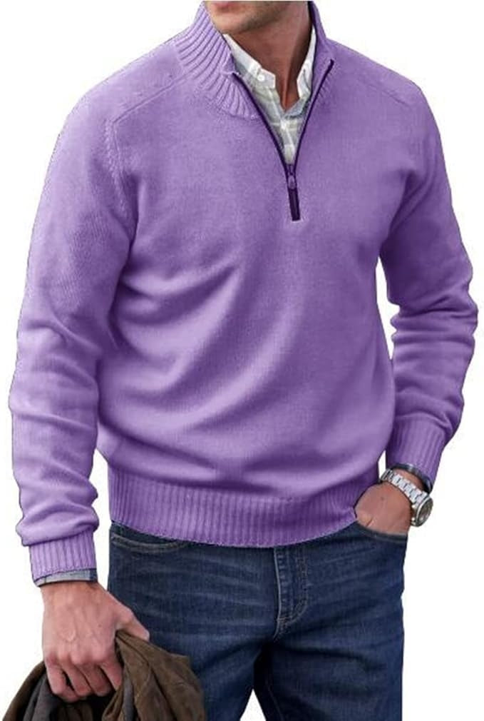 Women's Cashmere-Blend Zip-Up Sweater
