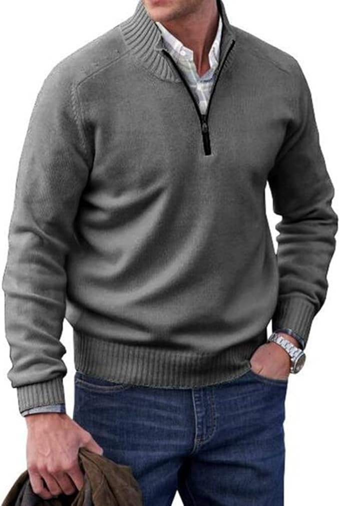 Women's Cashmere-Blend Zip-Up Sweater