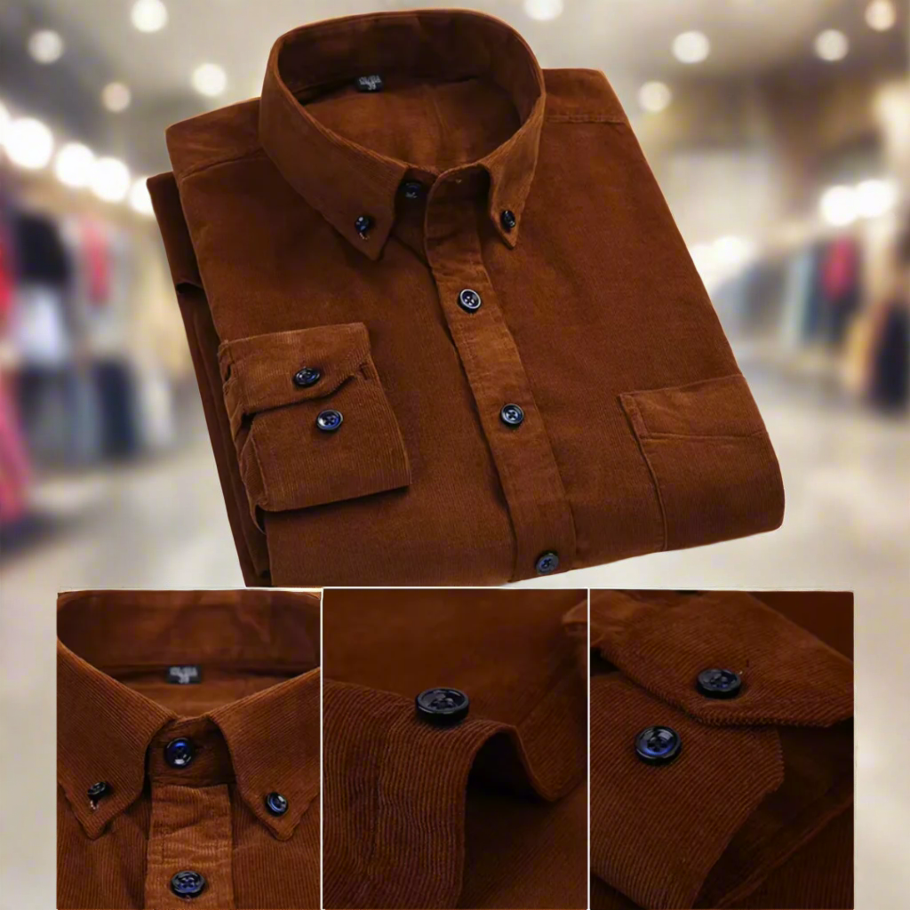 Men's Classic Corduroy Long-Sleeve Shirt