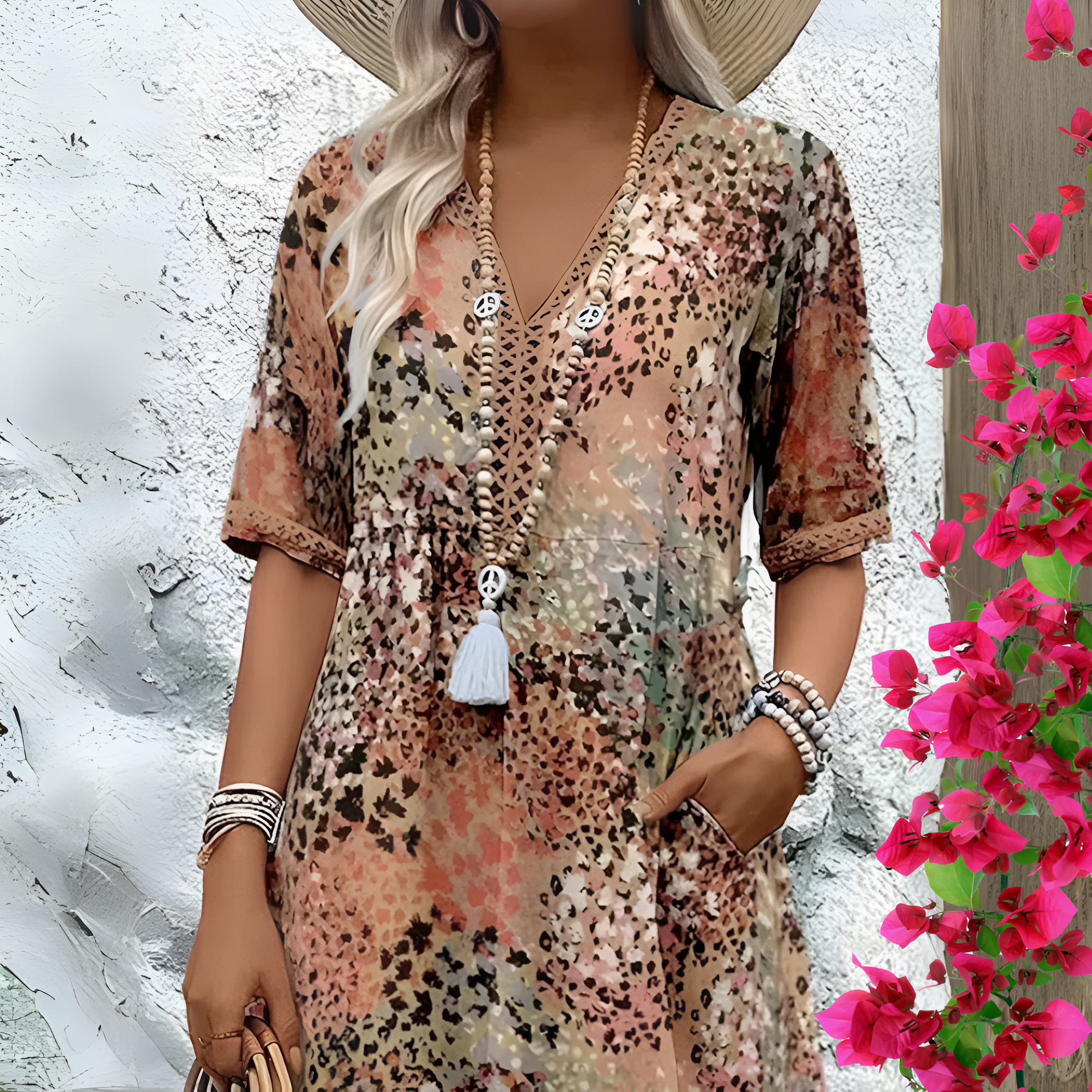 Women's Radiant V-Neck Spring Dress
