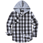Men's Casual Plaid Hoodie Shirt
