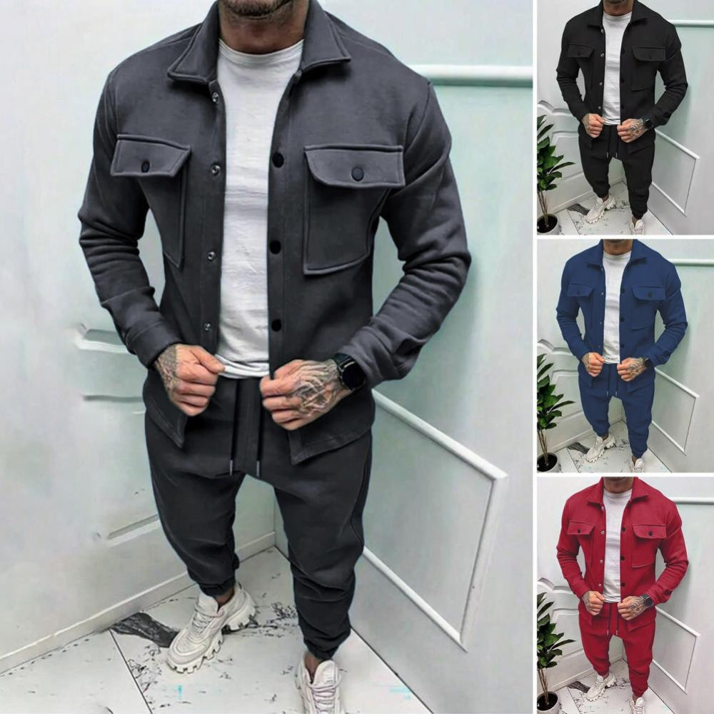 Men's Classic Two-Piece Suit Set | Elegant Tailored Dress Jacket & Trousers