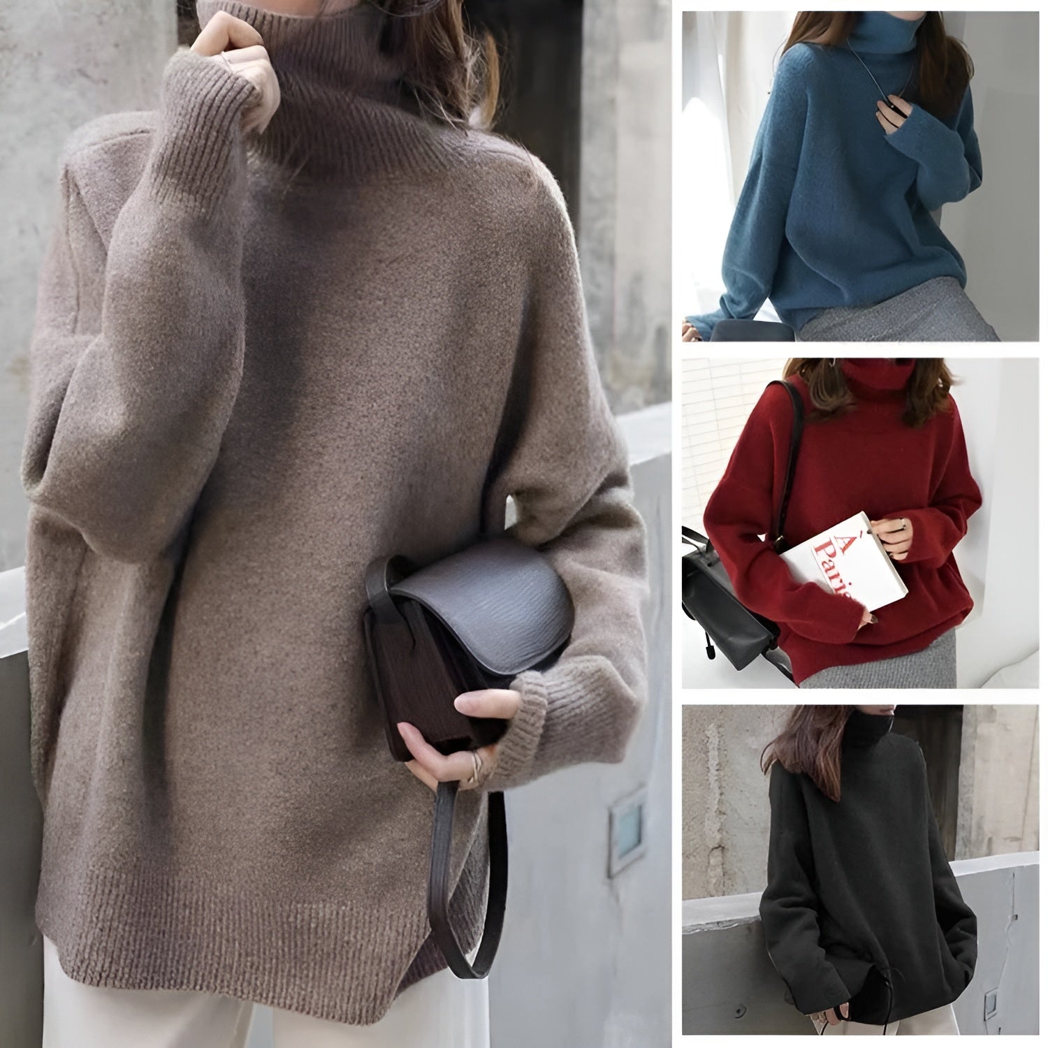 Women's Knitted Hoodie Sweater