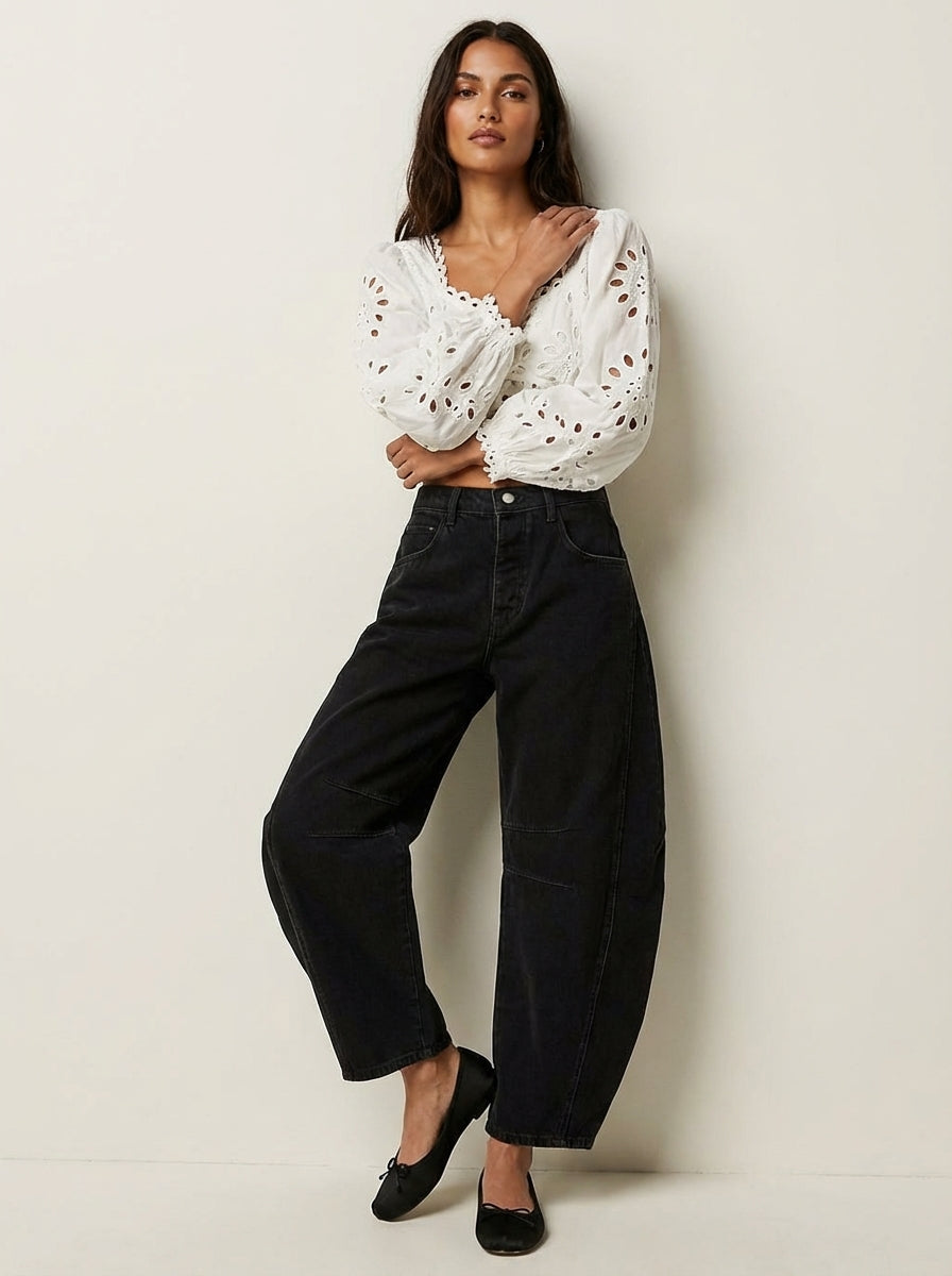 Women's Baggy Jeans High Waist – Relaxed Fit Wide Leg Denim