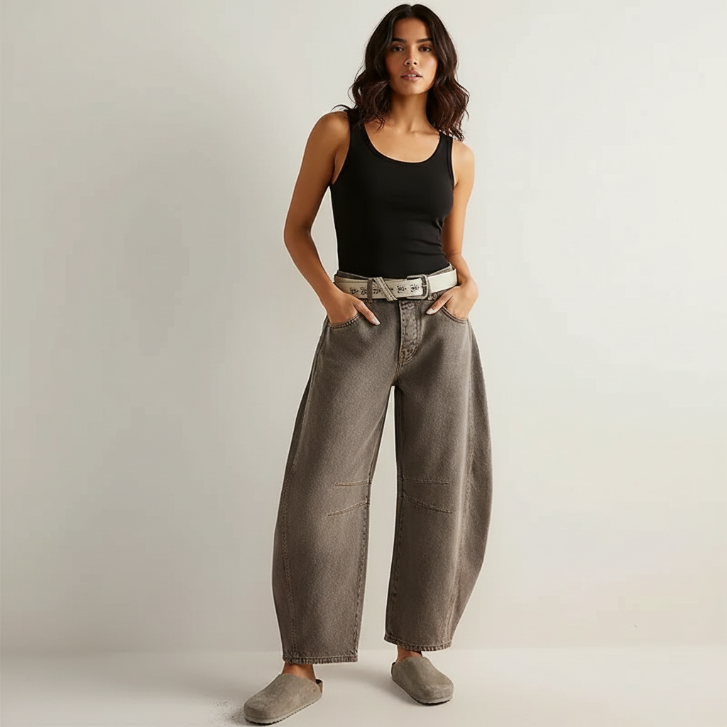 Women's Baggy Jeans High Waist – Relaxed Fit Wide Leg Denim