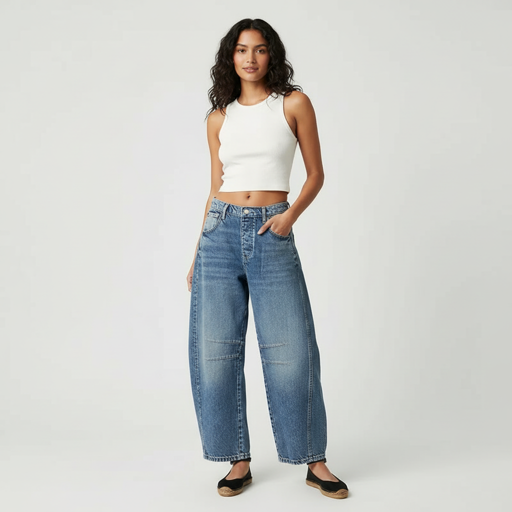 Women's Baggy Jeans High Waist – Relaxed Fit Wide Leg Denim