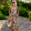 Women's Radiant V-Neck Spring Dress