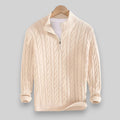 Men's Knit Half-Zip Sweater | Comfortable Classic Pullover with Stylish Zipper Detail