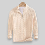 Men's Knit Half-Zip Sweater | Comfortable Classic Pullover with Stylish Zipper Detail