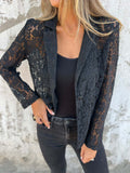 Women's Transparent Lace Blazer