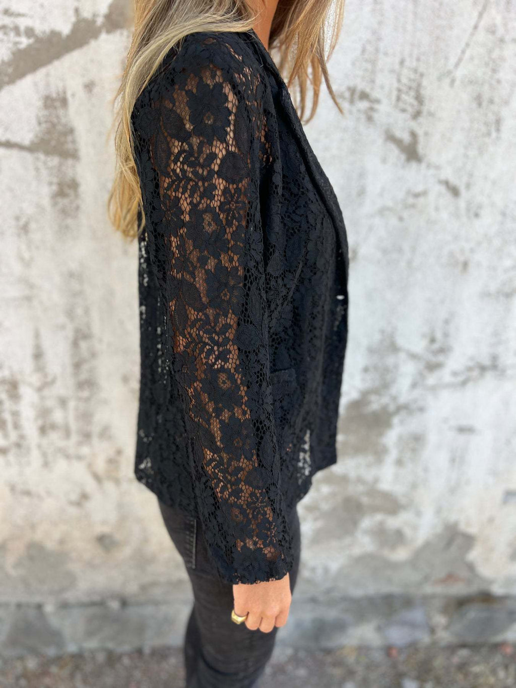 Women's Transparent Lace Blazer