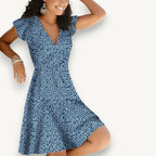 Women's Elegant Summer Dress with Deep V-Neck