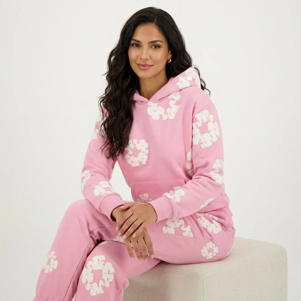 Floral Print Tracksuit Unisex – Hoodie & Jogger Comfortable Set