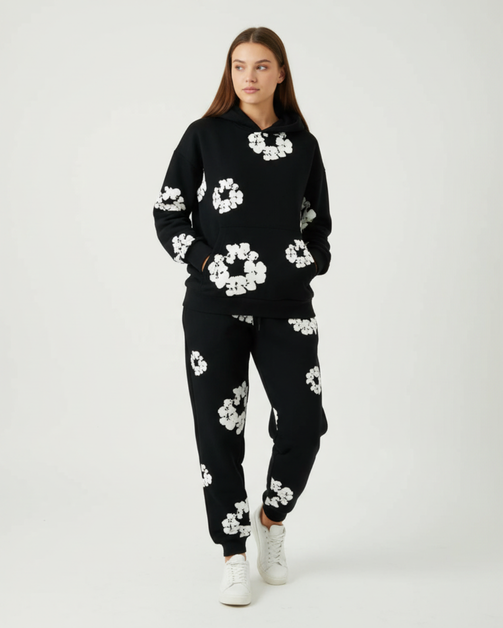 Floral Print Tracksuit Unisex – Hoodie & Jogger Comfortable Set