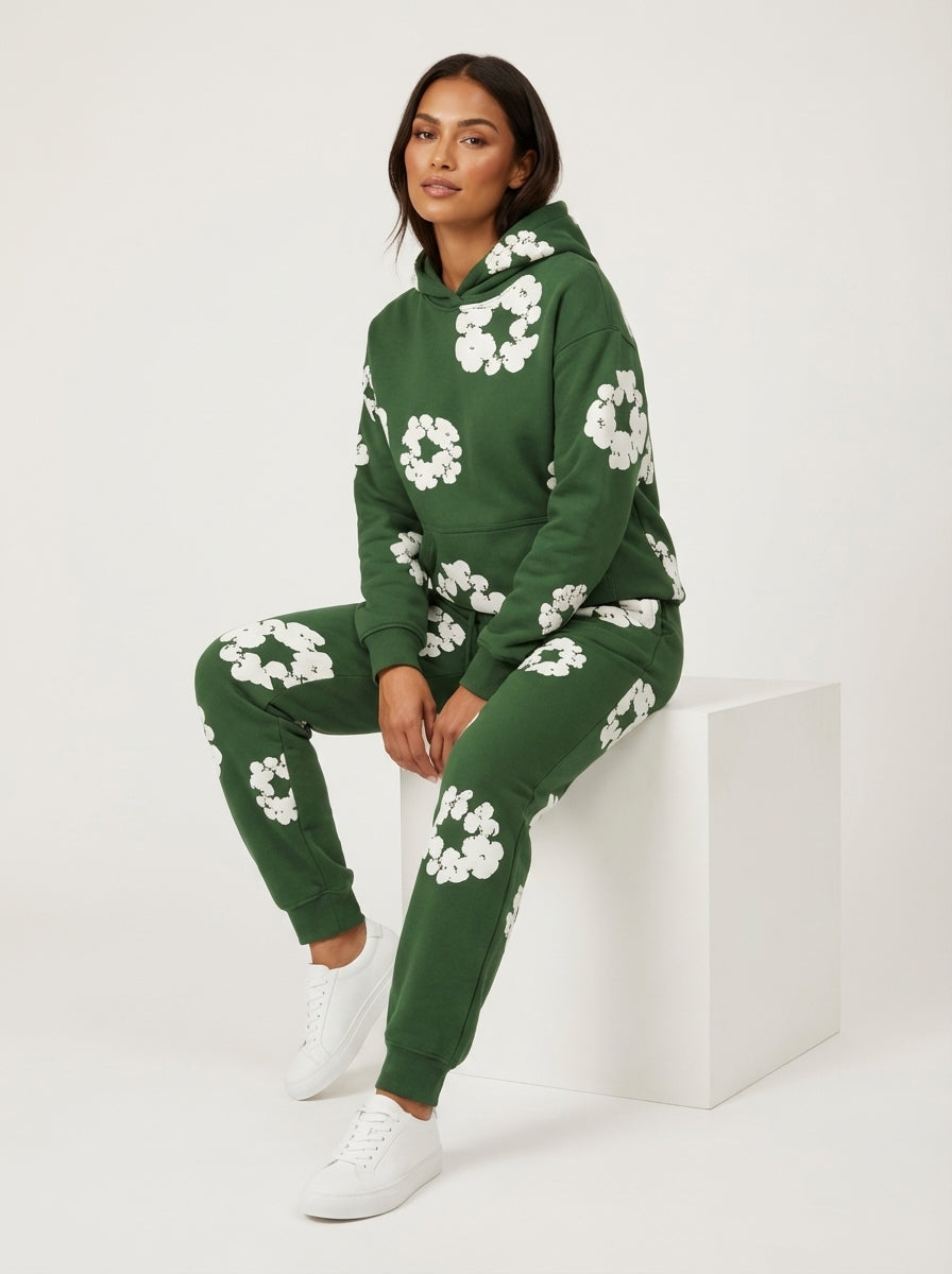 Floral Print Tracksuit Unisex – Hoodie & Jogger Comfortable Set