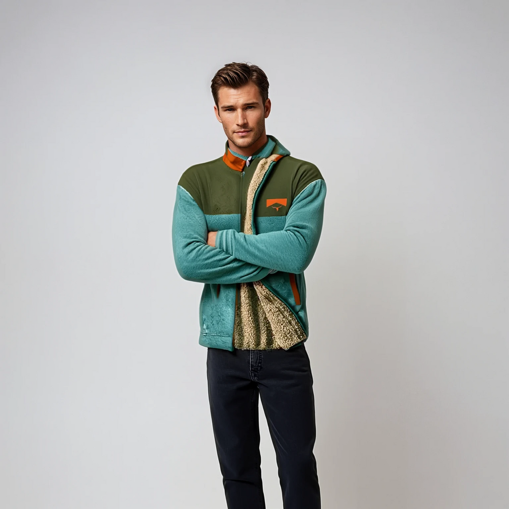 Men's Warm Lined Fleece Jacket | Cozy Zip-Up Outerwear in Print & Solid Options