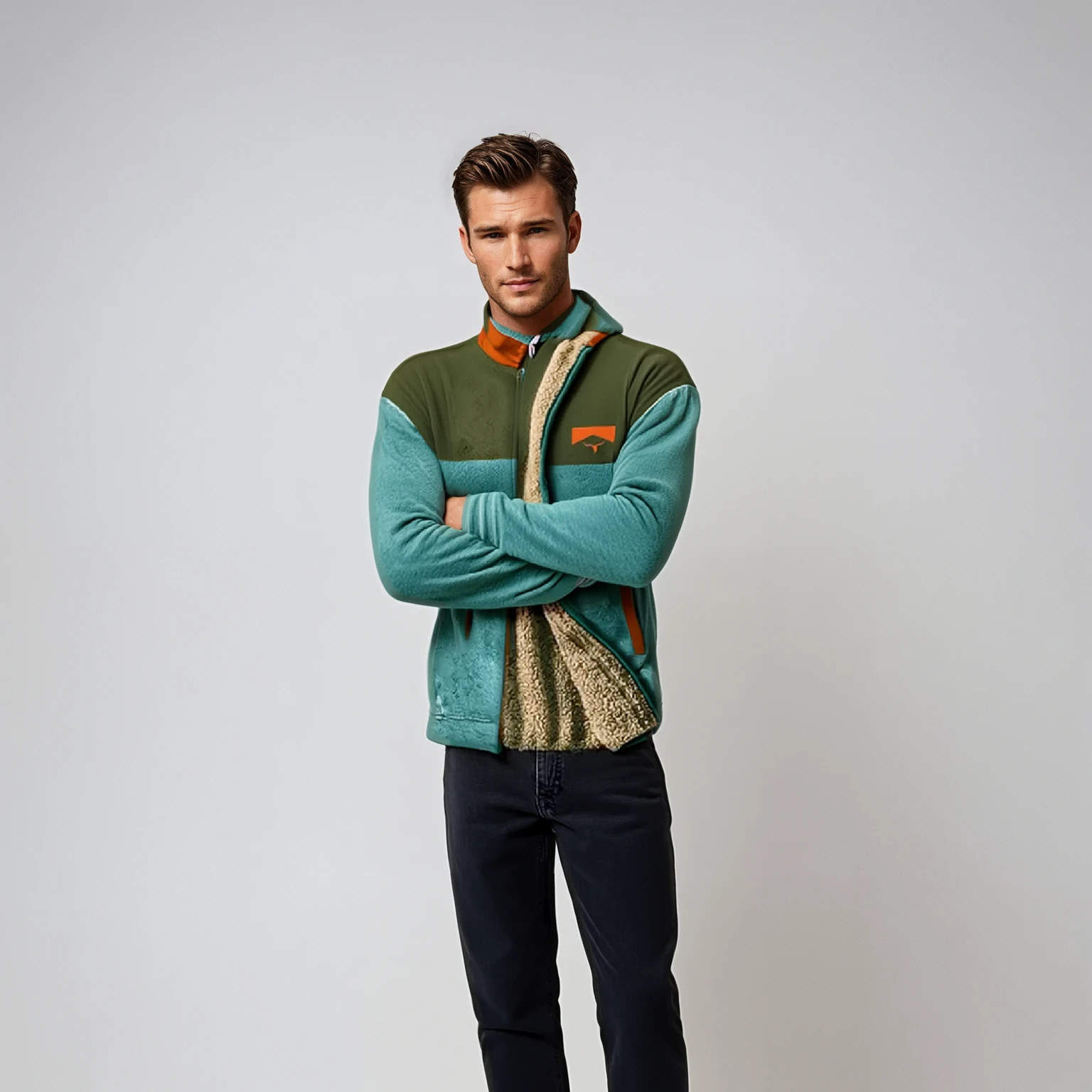 Men's Warm Lined Fleece Jacket | Cozy Zip-Up Outerwear in Print & Solid Options